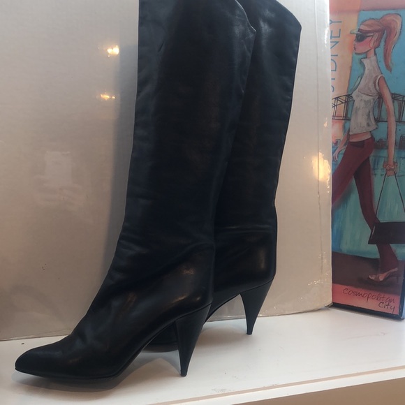 BRAND NEW ANTONIO DA PESCARA 90s OVER THE KNEE LEATHER BOOTS - Picture 3 of 11